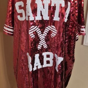 Red Sequin Santa Baby Dress